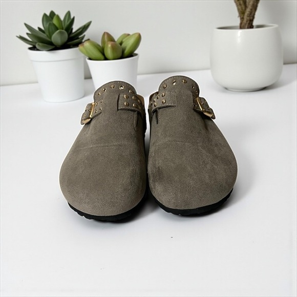 Styleloop Womens Mules Clogs Slip On Studded Buckle Detail Comfort Casual Sz 11 - Picture 1 of 6